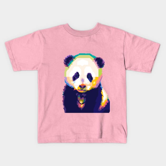 Baby Panda Kids T-Shirt by giltopann